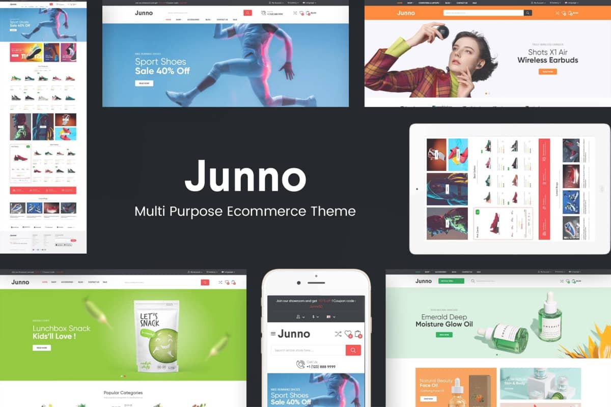 Junno – 多用途 WooCommerce WordPress 主题