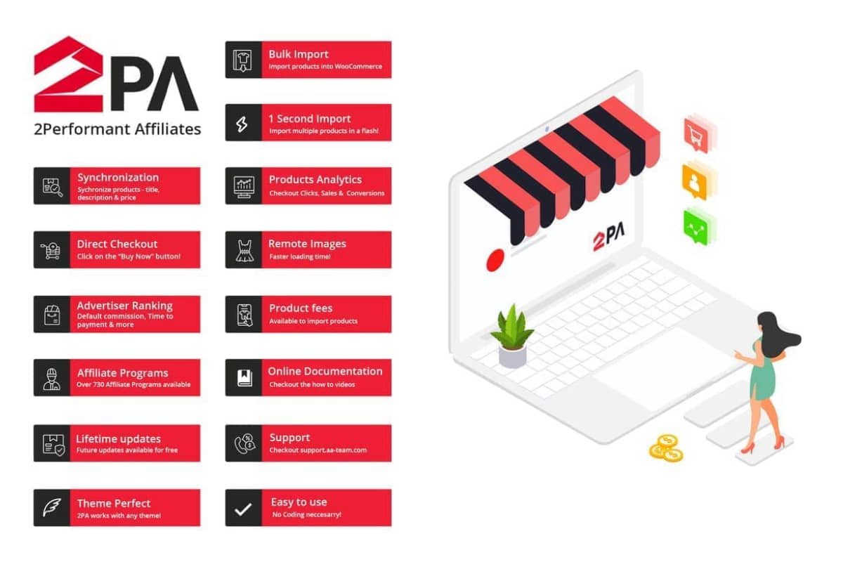 2PA  –  WooCommerce 2Performant附属公司WordPress
