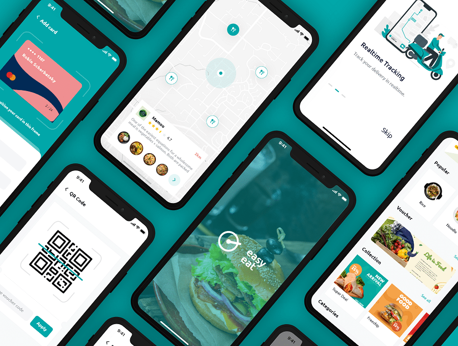 easy eat 美食 Sketch xd iOS UI KIT